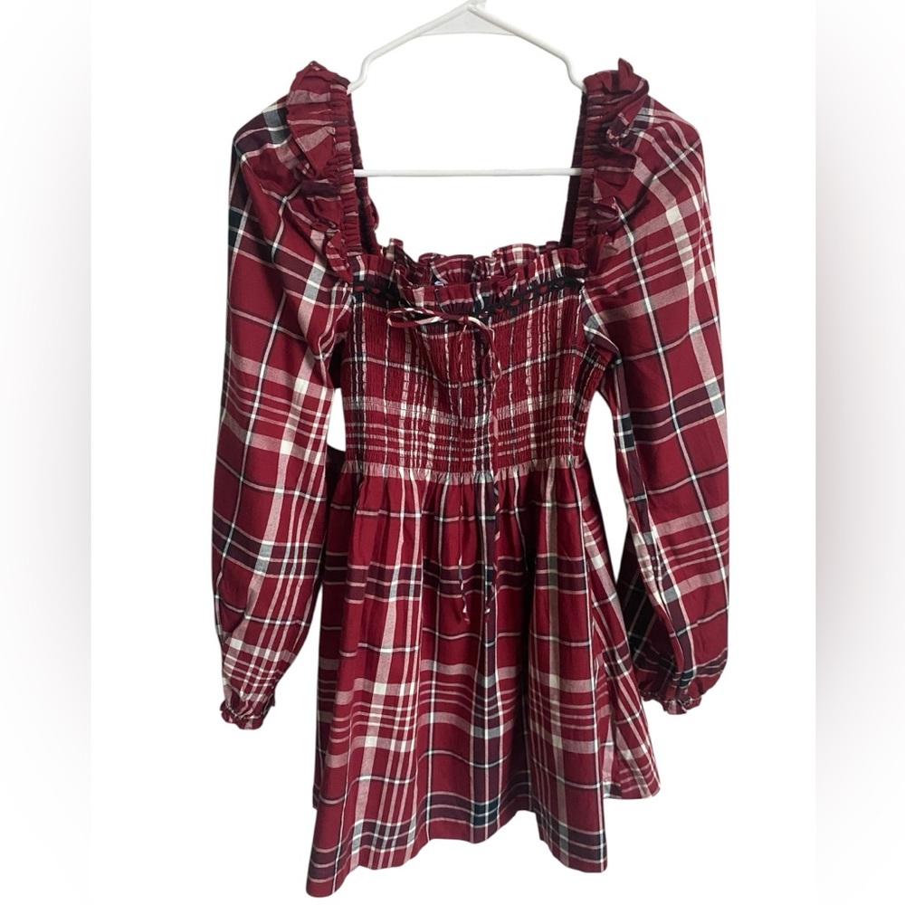 Hill House Home The Long Sleeve Scarlett Mini Nap Dress Size S - Picture 7 of 15